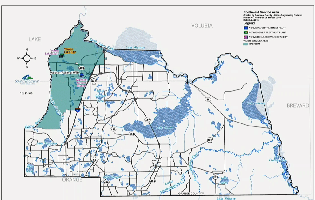 A map shows the areas where contamination had been found.