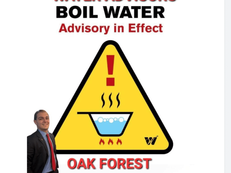 A fake boil water notice features a photo of Winter Springs Commission candidate Brandon Morrisey.