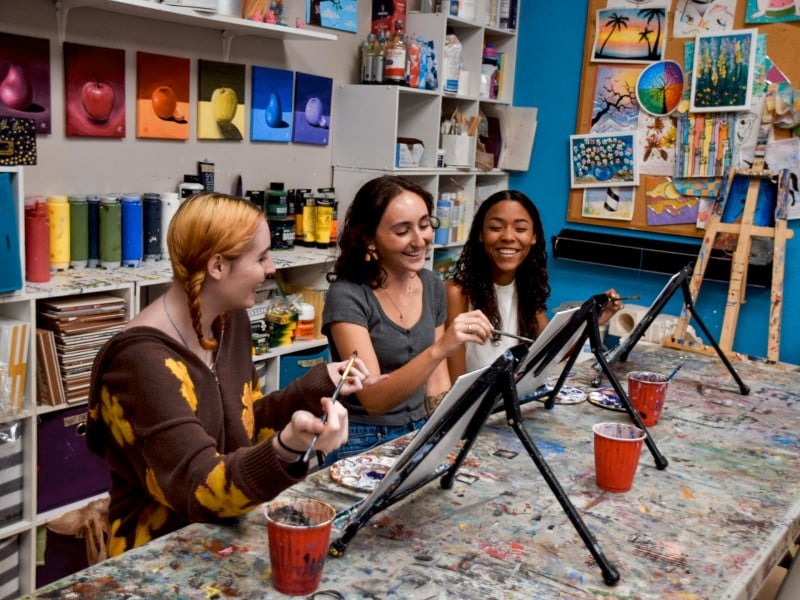 Songbirds paint night spring break camp