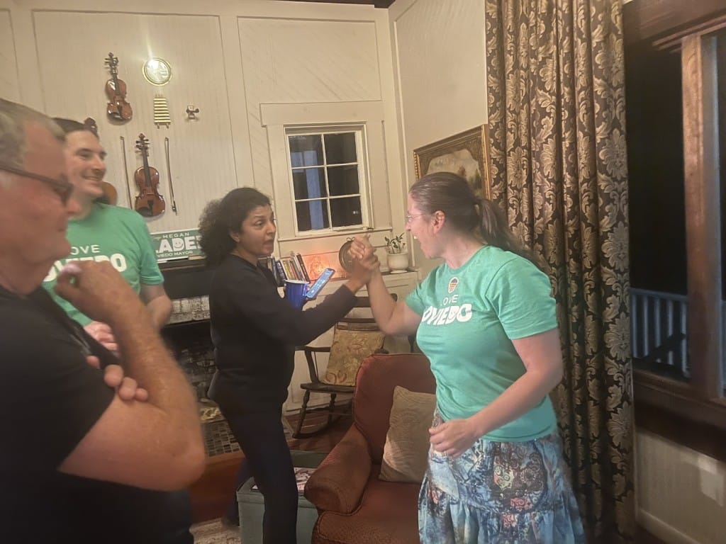 To show Megan Sladek's victory party