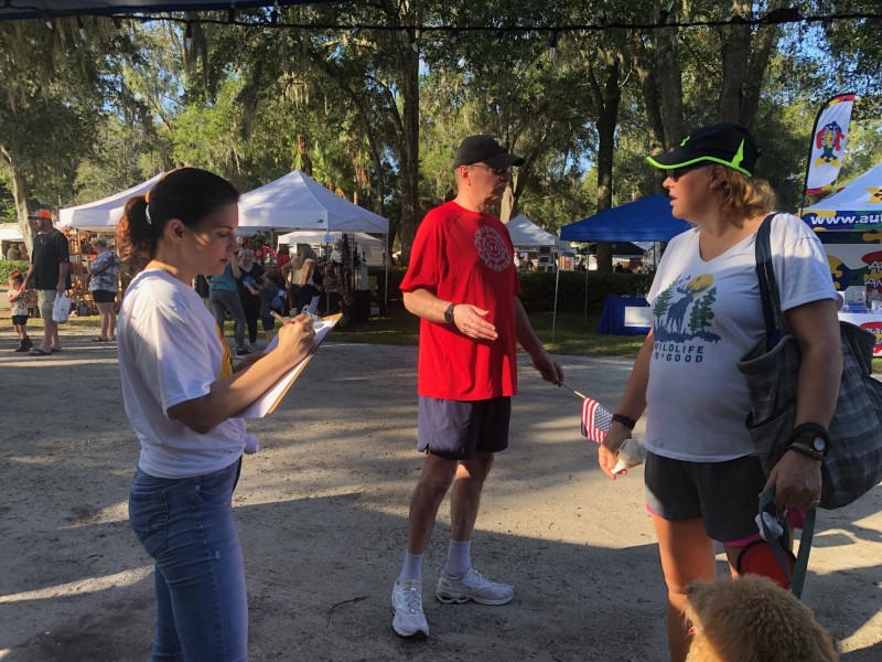 Reader listening at Great Day in the Country