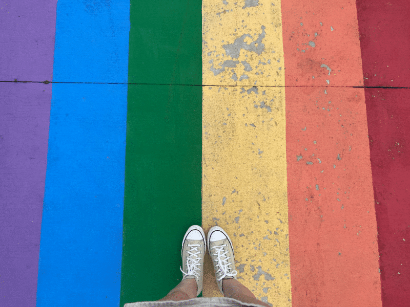 The Town House Restaurant rainbow mural