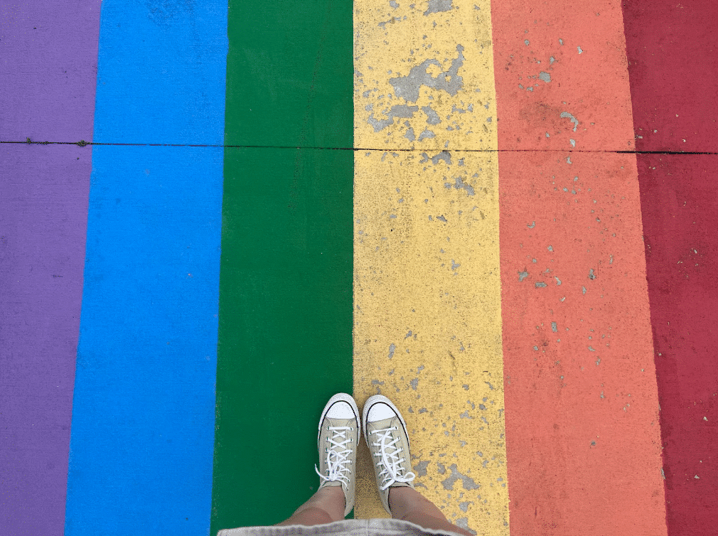 The Town House Restaurant rainbow mural