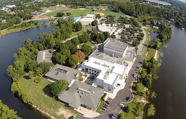 Trinity Prep School overhead drone shot