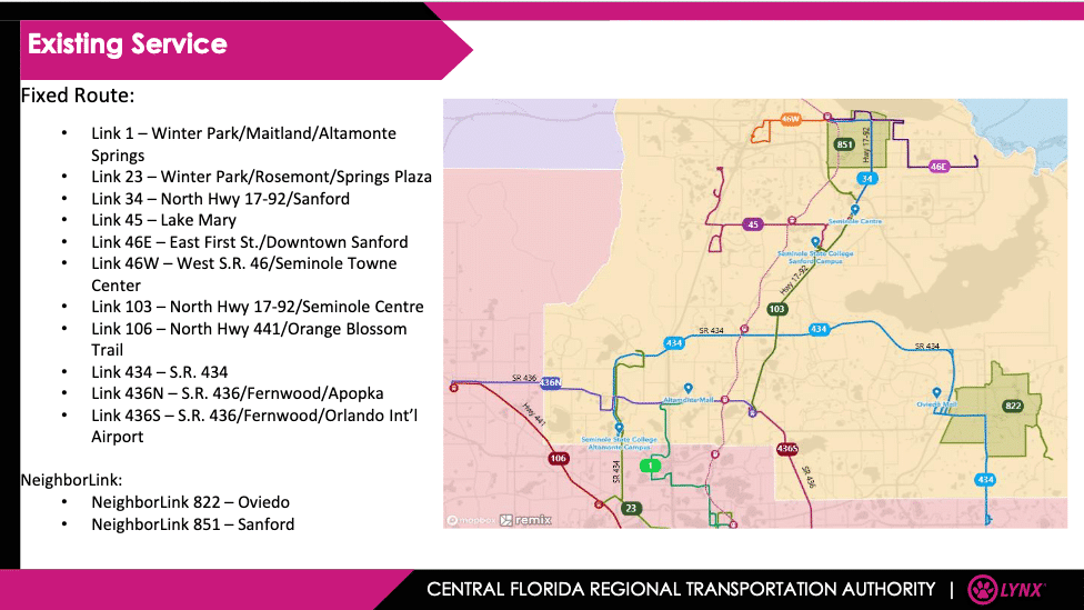 Lynx routes Seminole County