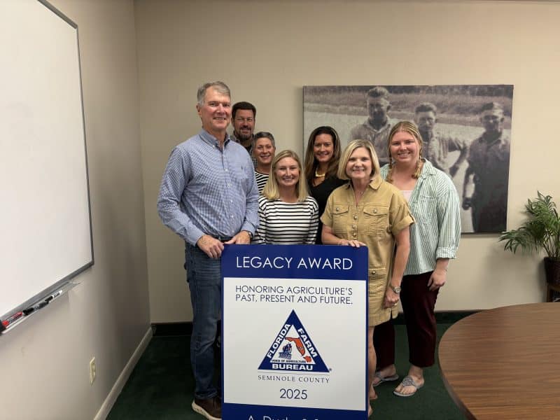The Seminole County Farm Bureau presented DUDA with the 2025 Legacy in Agriculture award