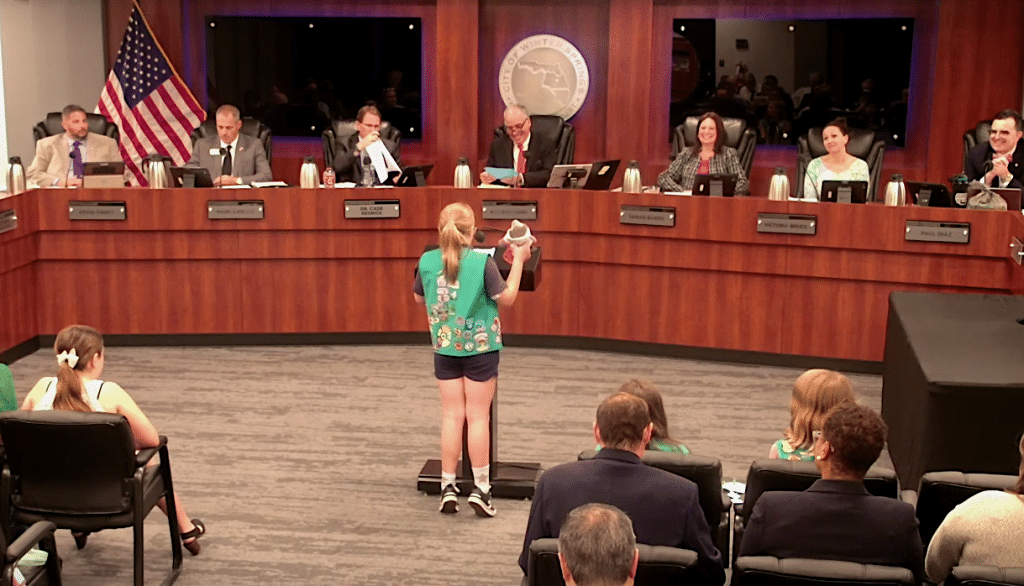 Winter Springs Girl Scouts crosswalk