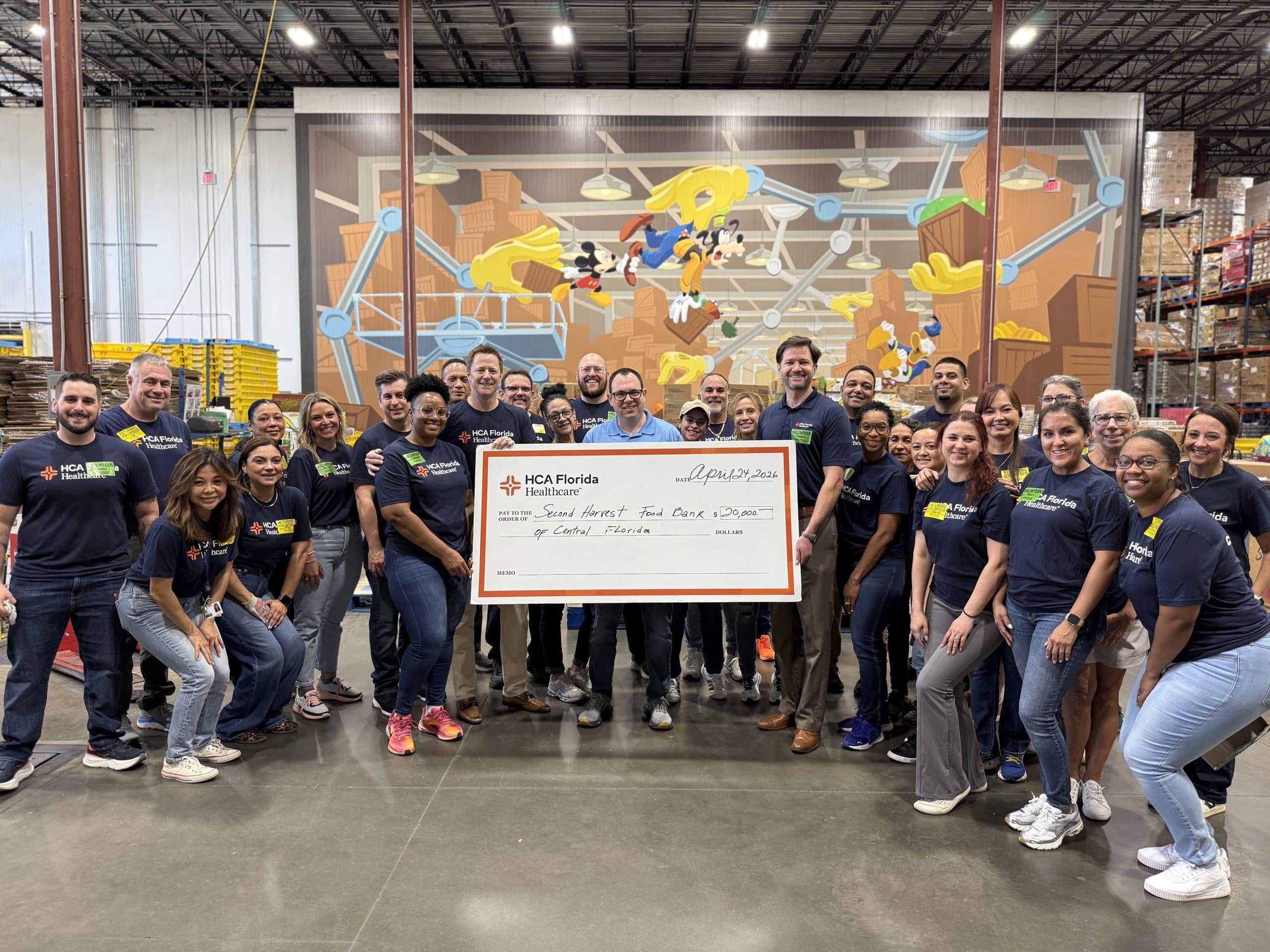 HCA Florida Healthcare donates funds, volunteers at Second Harvest